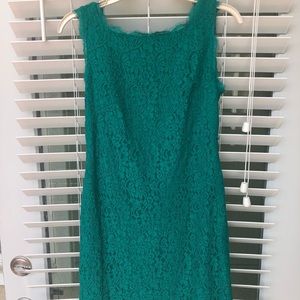 Emerald green lace dress
